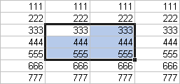 Entire Rows or Columns or Shift Cells - Before