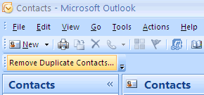 how to delete duplicates contacts in outlook 2007