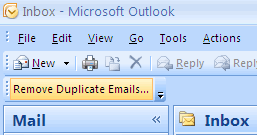 delete duplicate emails in outlook delet folder 2007